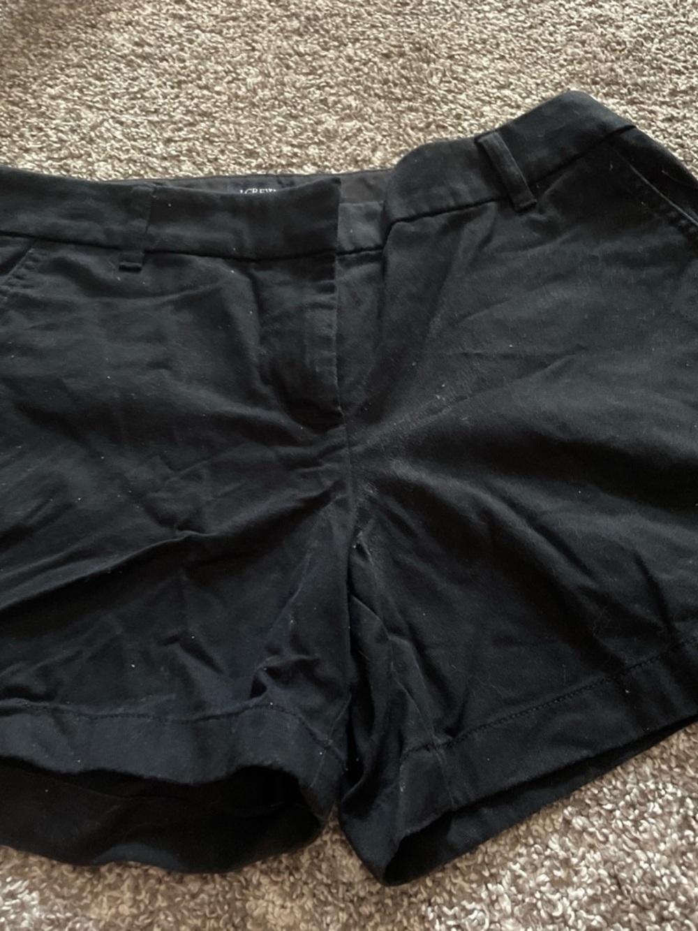 J. Crew Black Tailored Mid-Rise Shorts